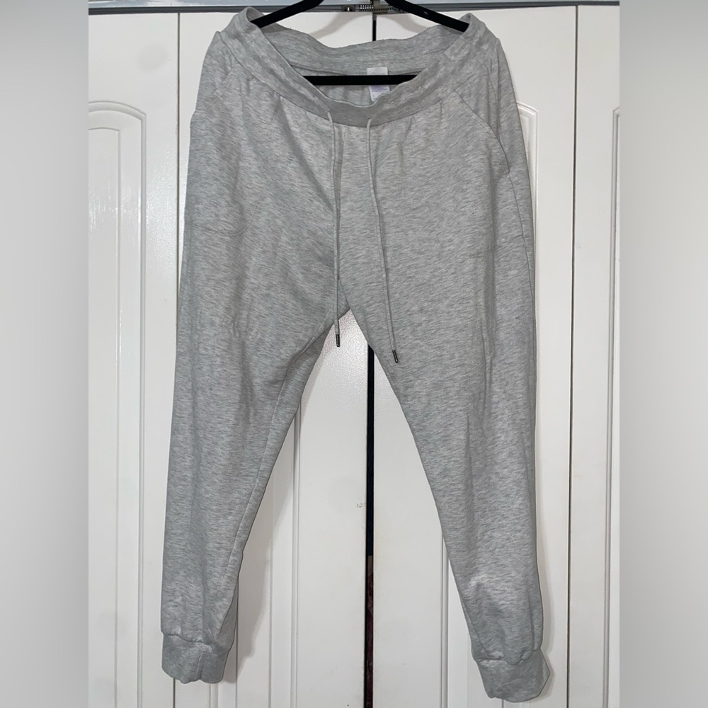 Gray sweatpants